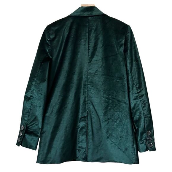 NWT Free People Velvet Ashby Blazer Jade Cotton Viscose Oversized Size Small - Picture 3 of 8